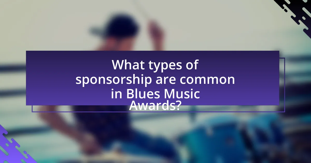 What types of sponsorship are common in Blues Music Awards?